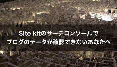 Site kitのサーチコンソールが表示されないトラブルの解決方法